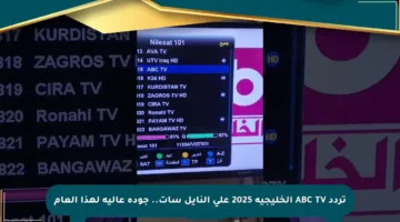 تردد ABC TV الخليجية 2025 على النايل سات.. جودة عالية لهذا العام